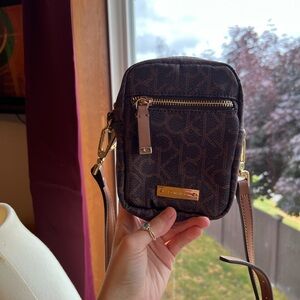Calvin Klein Brown Mini Crossbody Bag